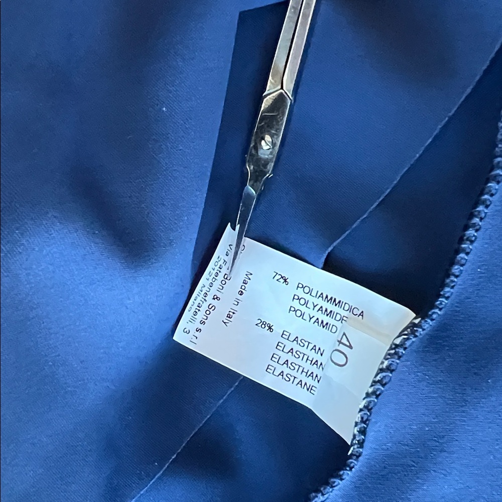 NWOT Chiara Boni La Petite Robe Gudrum Sleeveless Mermaid Gown Rich Blue Size 4 - Picture 6 of 9
